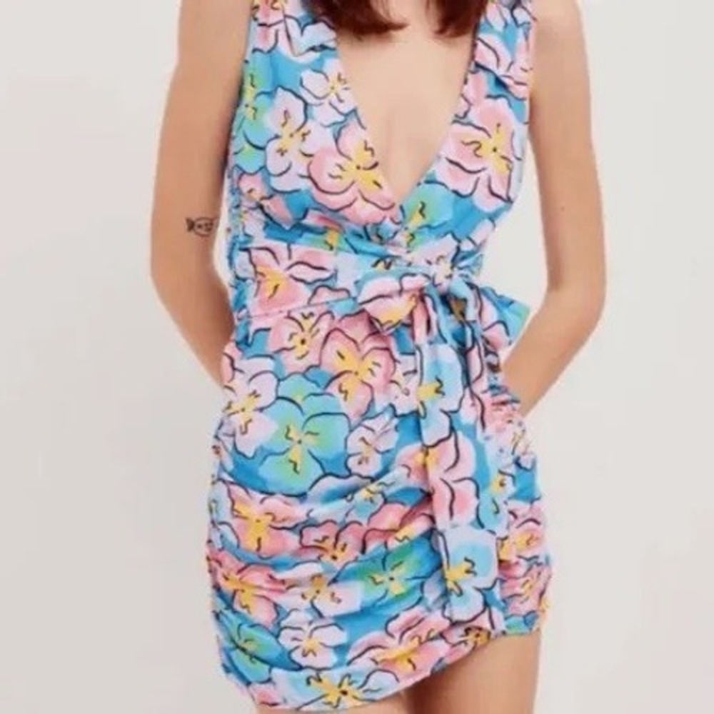 NWT For Love and Lemons Yasmin Floral Mini Dress (MSRP: $211) Medium - Picture 2 of 10